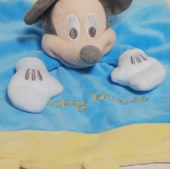 Disney Parks Merch Mickey Mouse Blue & Yellow Baby Lovey Crinkle Soft - Picture 6 of 6